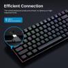 imageRedragon Mechanical Gaming Keyboard  84 Keys RGB Backlight with 20 Effects HotSwappable Red Switches AntiGhosting Ergonomic Design Metal Panel