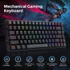 imageRedragon Mechanical Gaming Keyboard  84 Keys RGB Backlight with 20 Effects HotSwappable Red Switches AntiGhosting Ergonomic Design Metal Panel