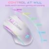 imageRedragon White Wireless Gaming Mouse and Mechanical Keyboard