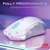 imageRedragon Wireless Gaming Mouse Gaming Mouse with RGB Backlit 9 Programmable Buttons Rechargeable Mouse 8000 DPI 70Hrs Standby White M910WS