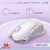 imageRedragon Wireless Gaming Mouse Gaming Mouse with RGB Backlit 9 Programmable Buttons Rechargeable Mouse 8000 DPI 70Hrs Standby White M910WS