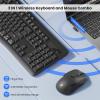 imageRedragon Wireless Keyboard and Mouse Combo 24G FullSized Ergonomic Computer Keyboard with 5 Level DPI Adjustable Wireless Mouse for Windows Mac OS DesktopLaptopPC BS7367ABS7367A
