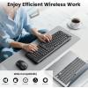 imageRedragon Wireless Keyboard and Mouse Combo 24G FullSized Ergonomic Computer Keyboard with 5 Level DPI Adjustable Wireless Mouse for Windows Mac OS DesktopLaptopPC BS7367ABS7367A