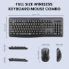 imageRedragon Wireless Keyboard and Mouse Combo 24G FullSized Ergonomic Computer Keyboard with 5 Level DPI Adjustable Wireless Mouse for Windows Mac OS DesktopLaptopPC BS7367ABS7367A