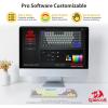 imageRedragon Wireless Mechanical Keyboard 75 TriMode 84 Keys UltraThin Gaming Keyboard LowProfile Aluminum Top Plate 100 Supported WinMac System