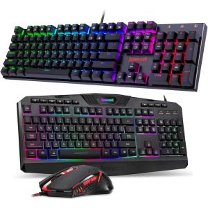 imageRedragon RGB Programmable Mechanical Keyboard and S101 Gaming Keyboard and Mouse Combo