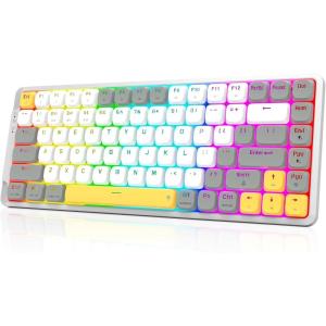 imageRedragon Wireless Mechanical Keyboard 75 TriMode 84 Keys UltraThin Gaming Keyboard LowProfile Aluminum Top Plate 100 Supported WinMac System