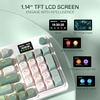 image:imageRedragon Anime Gaming Keyboard and Mouse Combo K719 PRO 95Key Wireless Gasket Mechanical Keyboard w114 TFT Screen amp Knob  M612AK PRO 8000 DPI Mouse w9 Programmable Buttons 3Mode BundleJade Cloud
