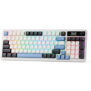 image:imageRedragon Anime Gaming Keyboard and Mouse Combo K719 PRO 95Key Wireless Gasket Mechanical Keyboard w114 TFT Screen amp Knob  M612AK PRO 8000 DPI Mouse w9 Programmable Buttons 3Mode BundleGlacier Azure