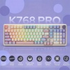 image:imageRedragon K768 PRO 100 Keys Wireless Gasket RGB Gaming Keyboard Massive 8000 mAh PBT Mechanical Keyboard wHotSwap Socket Dedicated Knob Control amp 5Layer Noise Dampening Custom Yolk Linear SwitchLilac Land
