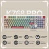 image:imageRedragon K768 PRO 100 Keys Wireless Gasket RGB Gaming Keyboard Massive 8000 mAh PBT Mechanical Keyboard wHotSwap Socket Dedicated Knob Control amp 5Layer Noise Dampening Custom Yolk Linear SwitchRetro Cocoa