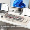 image:imageRedragon K768 PRO 100 Keys Wireless Gasket RGB Gaming Keyboard Massive 8000 mAh PBT Mechanical Keyboard wHotSwap Socket Dedicated Knob Control amp 5Layer Noise Dampening Custom Yolk Linear SwitchRetro Cocoa