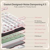 image:imageRedragon K768 PRO 100 Keys Wireless Gasket RGB Gaming Keyboard Massive 8000 mAh PBT Mechanical Keyboard wHotSwap Socket Dedicated Knob Control amp 5Layer Noise Dampening Custom Yolk Linear SwitchRetro Cocoa