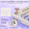 image:imageRedragon K768 PRO 100 Keys Wireless Gasket RGB Gaming Keyboard Massive 8000 mAh PBT Mechanical Keyboard wHotSwap Socket Dedicated Knob Control amp 5Layer Noise Dampening Custom Yolk Linear SwitchLilac Land