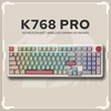 image:imageRedragon K768 PRO 100 Keys Wireless Gasket RGB Gaming Keyboard Massive 8000 mAh PBT Mechanical Keyboard wHotSwap Socket Dedicated Knob Control amp 5Layer Noise Dampening Custom Yolk Linear SwitchRetro Cocoa