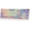 image:imageRedragon K768 PRO 100 Keys Wireless Gasket RGB Gaming Keyboard Massive 8000 mAh PBT Mechanical Keyboard wHotSwap Socket Dedicated Knob Control amp 5Layer Noise Dampening Custom Yolk Linear SwitchLilac Land