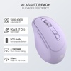 image:imageRedragon BM4195 AI Wireless Optical Computer Office Mouse 5 DPI Adjustable  CableFree 0 Delay Translate amp Voice Typing Ergonomic Grip Body Comfort Long Battery Life for LaptopDesktopPCPurple