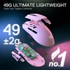 image:imageRedragon M916 Wireless 49G UltraLight Gaming Mouse 45K DPI Remapping Keys  Carbon Fiber Design Stable LagFree Connection Redefine Keybinding Macro Ergonomic Grip Body ComfortPink