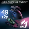 image:imageRedragon M916 Wireless 49G UltraLight Gaming Mouse 45K DPI Remapping Keys  Carbon Fiber Design Stable LagFree Connection Redefine Keybinding Macro Ergonomic Grip Body ComfortBlack