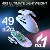 image:imageRedragon M916 Wireless 49G UltraLight Gaming Mouse 45K DPI Remapping Keys  Carbon Fiber Design Stable LagFree Connection Redefine Keybinding Macro Ergonomic Grip Body ComfortWhite