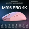 image:imageRedragon M916 Wireless 49G UltraLight Gaming Mouse 45K DPI Remapping Keys  Carbon Fiber Design Stable LagFree Connection Redefine Keybinding Macro Ergonomic Grip Body ComfortPink