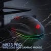 image:imageRedragon M923 PRO Wireless RGB Gaming Mouse 24K DPI Remapping Keys  CableFree 0 Delay Smooth Precise Tracking Custom Macro Keybinds Vibing Backlight Ergonomic Grip Body ComfortWireless