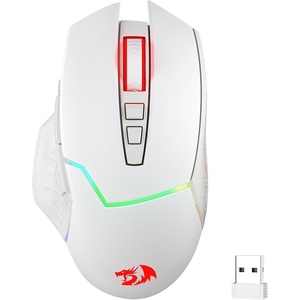 image:imageRedragon M690 MAX Wireless RGB Gaming Mouse 12800 DPI Remapping Keys  CableFree 0 Delay Redefine Keybinding Macro Vibing Backlight Ergonomic Grip Body ComfortM690 PRO White