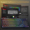 image:imageRedragon K688PRO Wireless Tri Mode Gasket Mechanical Gaming Keyboard  Hot Swappable 8000mAH Gaming Keyboard with FiveLayer Padding amp Knob BT24GHzUSBC RGB Backlit 98 Keys Creamy KeyboardGrayishblack