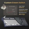 image:imageRedragon K688PRO Wireless Tri Mode Gasket Mechanical Gaming Keyboard  Hot Swappable 8000mAH Gaming Keyboard with FiveLayer Padding amp Knob BT24GHzUSBC RGB Backlit 98 Keys Creamy KeyboardGrayishblack
