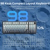 image:imageRedragon K688PRO Wireless Tri Mode Gasket Mechanical Gaming Keyboard  Hot Swappable 8000mAH Gaming Keyboard with FiveLayer Padding amp Knob BT24GHzUSBC RGB Backlit 98 Keys Creamy KeyboardGray Gradient