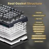 image:imageRedragon K688PRO Wireless Tri Mode Gasket Mechanical Gaming Keyboard  Hot Swappable 8000mAH Gaming Keyboard with FiveLayer Padding amp Knob BT24GHzUSBC RGB Backlit 98 Keys Creamy KeyboardGrayishblack