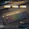 image:imageRedragon K688PRO Wireless Tri Mode Gasket Mechanical Gaming Keyboard  Hot Swappable 8000mAH Gaming Keyboard with FiveLayer Padding amp Knob BT24GHzUSBC RGB Backlit 98 Keys Creamy KeyboardGrayishblack