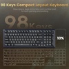 image:imageRedragon K688PRO Wireless Tri Mode Gasket Mechanical Gaming Keyboard  Hot Swappable 8000mAH Gaming Keyboard with FiveLayer Padding amp Knob BT24GHzUSBC RGB Backlit 98 Keys Creamy KeyboardGrayishblack
